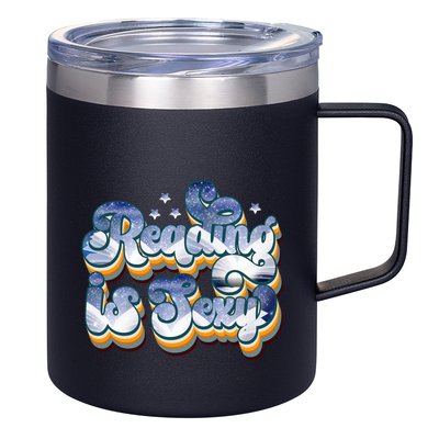 Reading Is Sexy Retro 12oz Stainless Steel Coffee Mug