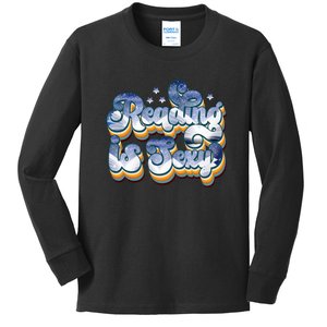 Reading Is Sexy Retro Kids Long Sleeve Shirt