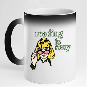 Reading Is Sexy Funny Book Lovers 11oz Black Color Changing Mug