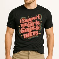 Retro I Support The Girl Gays And Theys Ally Pride Month Performance Shirt
