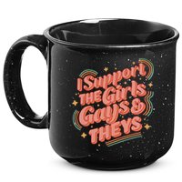 Retro I Support The Girl Gays And Theys Ally Pride Month 15oz Campfire Ceramic Mug