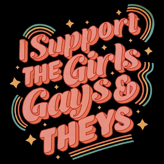 Retro I Support The Girl Gays And Theys Ally Pride Month Youth Performance Sprint T-Shirt