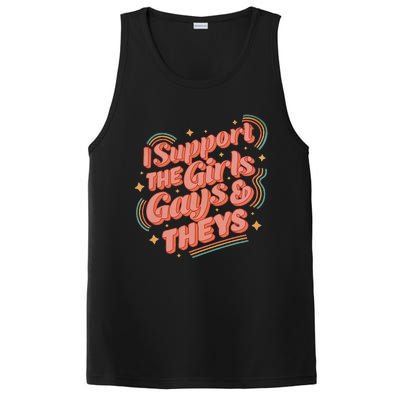 Retro I Support The Girl Gays And Theys Ally Pride Month PosiCharge Competitor Tank