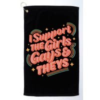 Retro I Support The Girl Gays And Theys Ally Pride Month Golf Towel