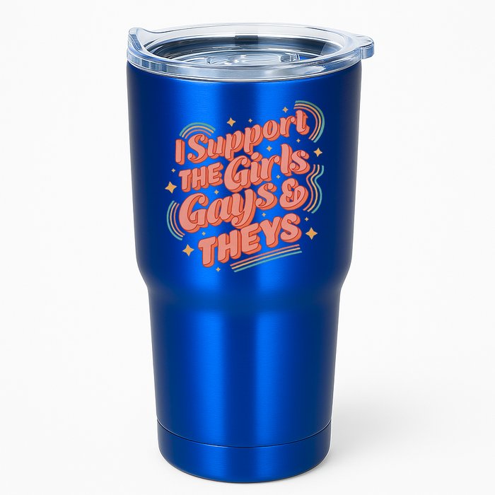 Retro I Support The Girl Gays And Theys Ally Pride Month Tumbler