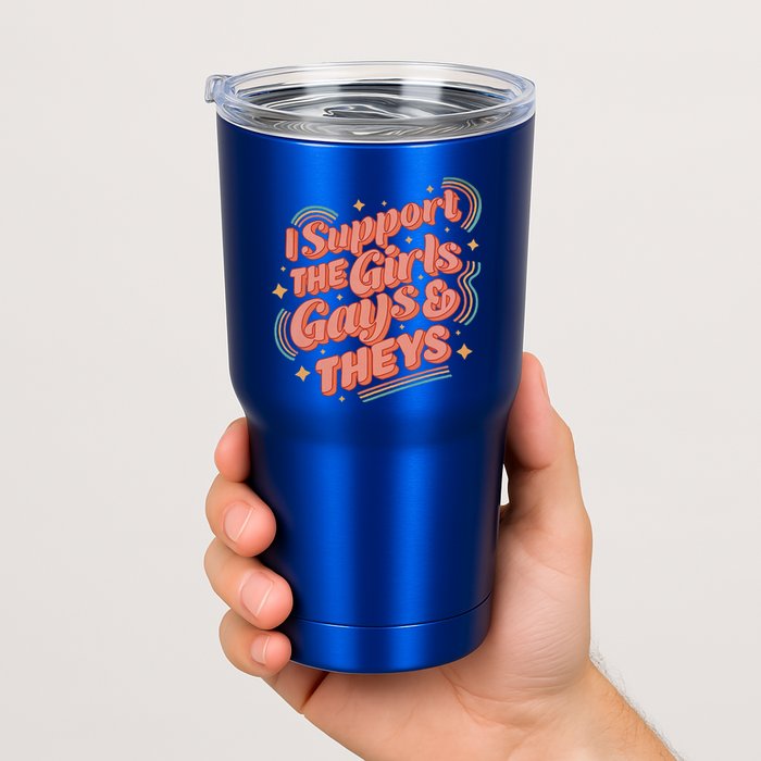 Retro I Support The Girl Gays And Theys Ally Pride Month Tumbler