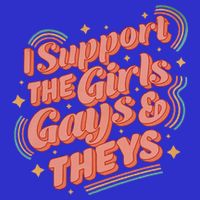 Retro I Support The Girl Gays And Theys Ally Pride Month Pom Pom 12in Knit Beanie