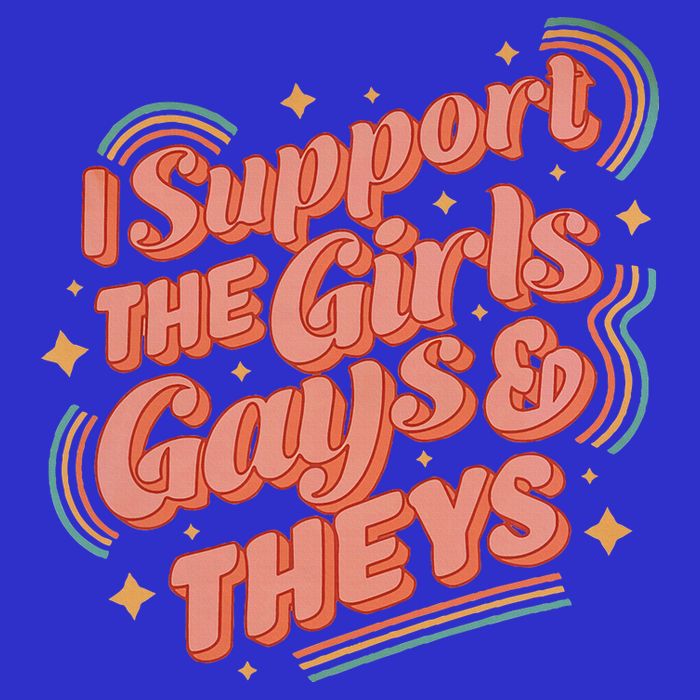 Retro I Support The Girl Gays And Theys Ally Pride Month Pom Pom 12in Knit Beanie