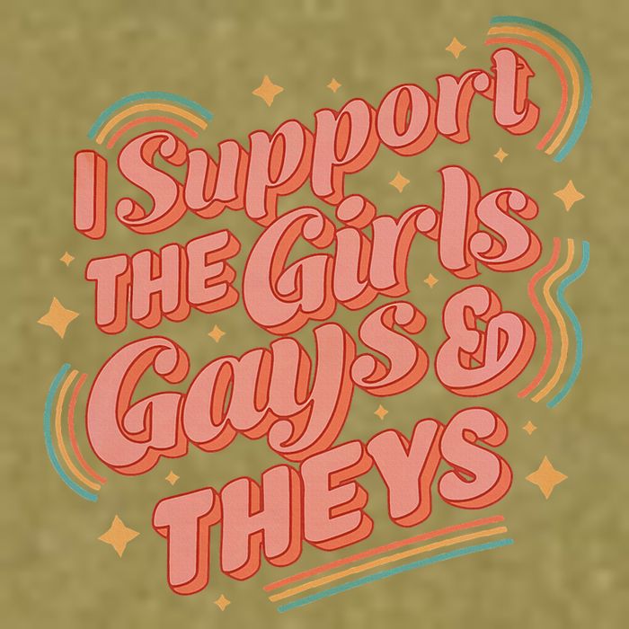 Retro I Support The Girl Gays And Theys Ally Pride Month Garment-Dyed Women's Muscle Tee