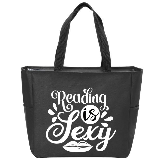 Reading Is Sexy Zip Tote Bag