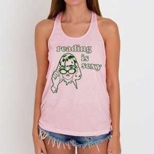 Reading Is Sexy, Reading Is Sexy Shirt, Reading Is Sexy Tee Women's Knotted Racerback Tank