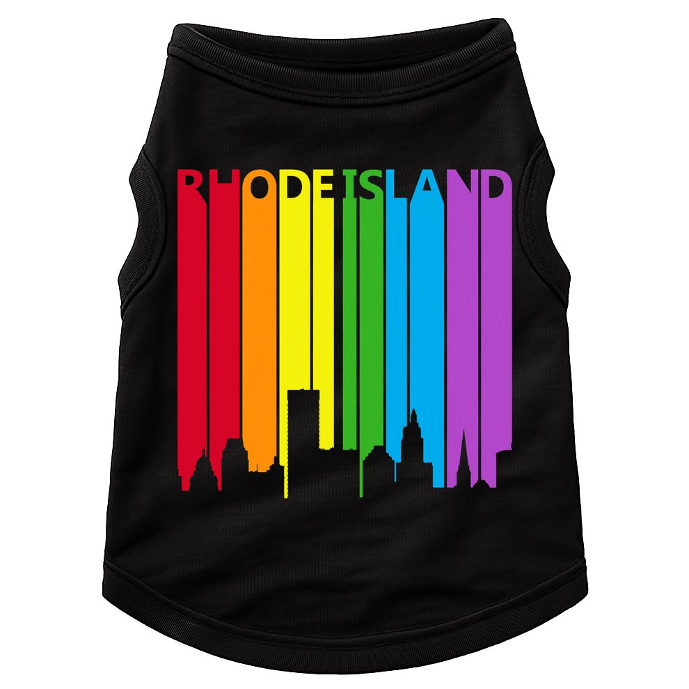 Rhode Island Skyline Lgbt Pride Doggie Tank