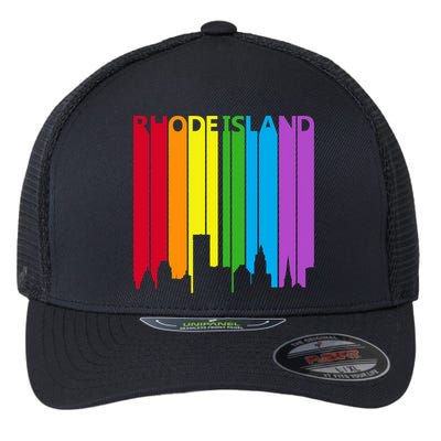 Rhode Island Skyline Lgbt Pride Flexfit Unipanel Trucker Cap