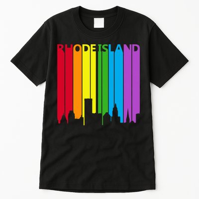 Rhode Island Skyline Lgbt Pride Tall T-Shirt