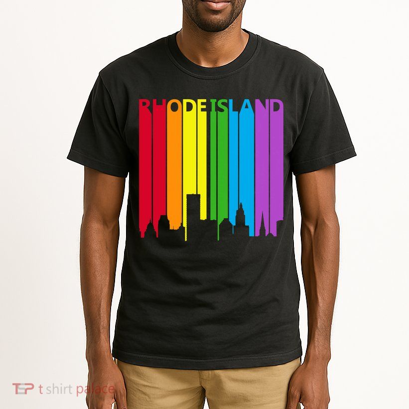 Rhode Island Skyline Lgbt Pride Tall T-Shirt