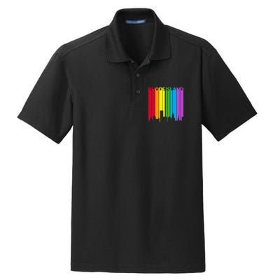 Rhode Island Skyline Lgbt Pride Dry Zone Grid Polo