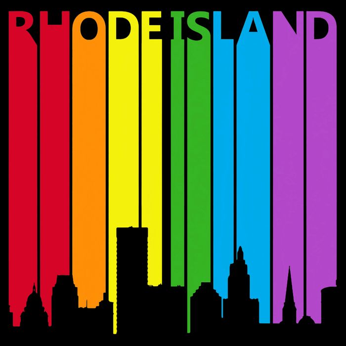 Rhode Island Skyline Lgbt Pride Cooling Performance Long Sleeve Crew
