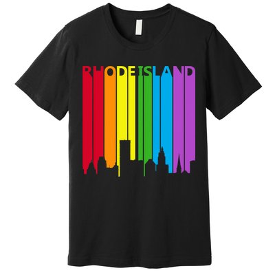 Rhode Island Skyline Lgbt Pride Premium T-Shirt