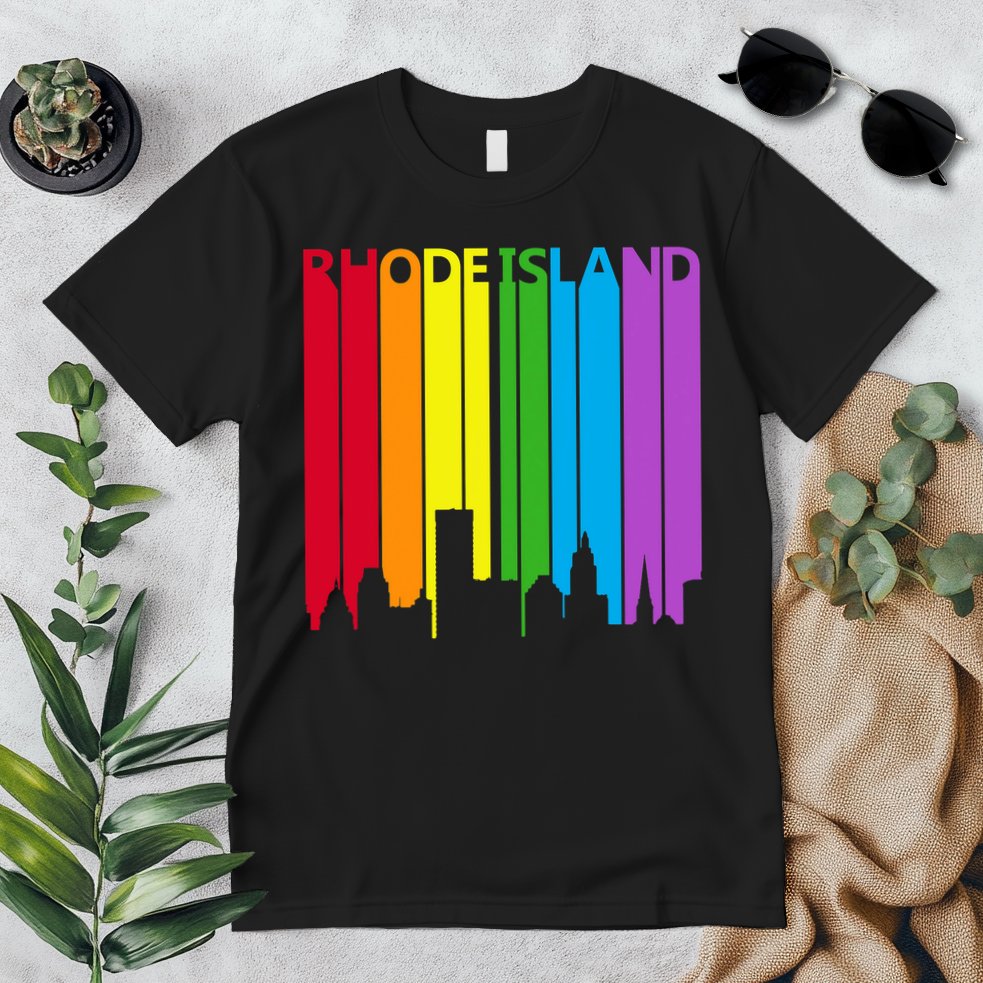 Rhode Island Skyline Lgbt Pride Premium T-Shirt