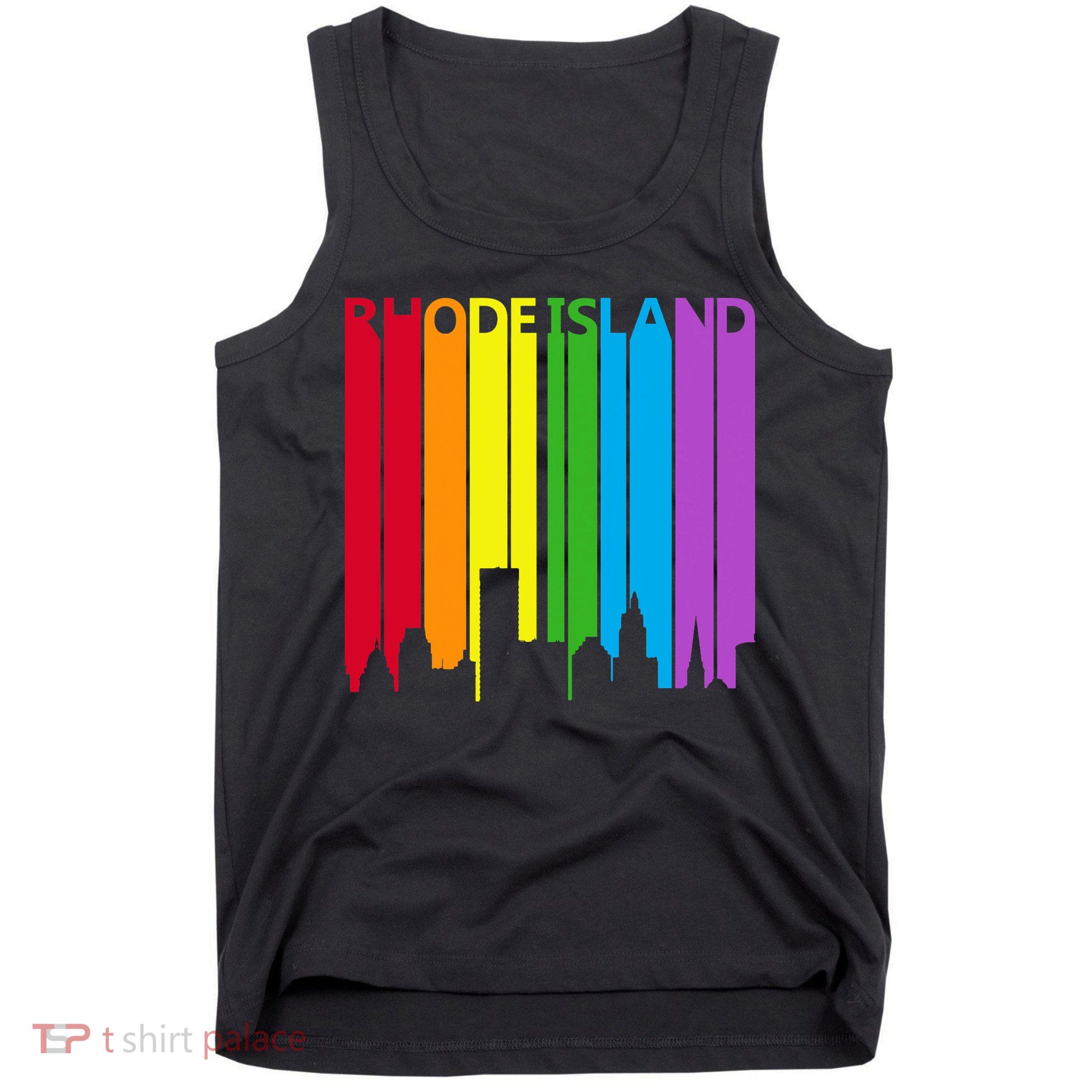 Rhode Island Skyline Lgbt Pride Tank Top