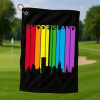 Rhode Island Skyline Lgbt Pride Golf Towel