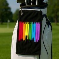 Rhode Island Skyline Lgbt Pride Golf Towel