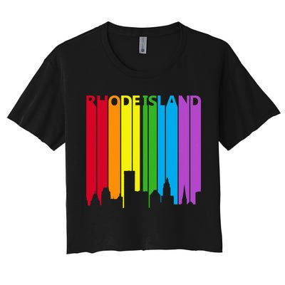 Rhode Island Skyline Lgbt Pride Crop Top