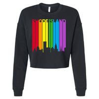Rhode Island Skyline Lgbt Pride Cropped Pullover Crew