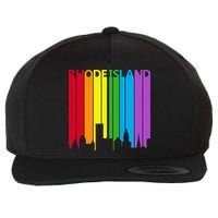 Rhode Island Skyline Lgbt Pride Wool Snapback Cap