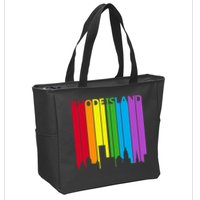 Rhode Island Skyline Lgbt Pride Zip Tote Bag