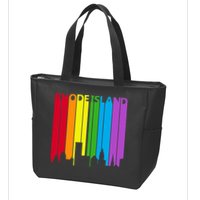 Rhode Island Skyline Lgbt Pride Zip Tote Bag