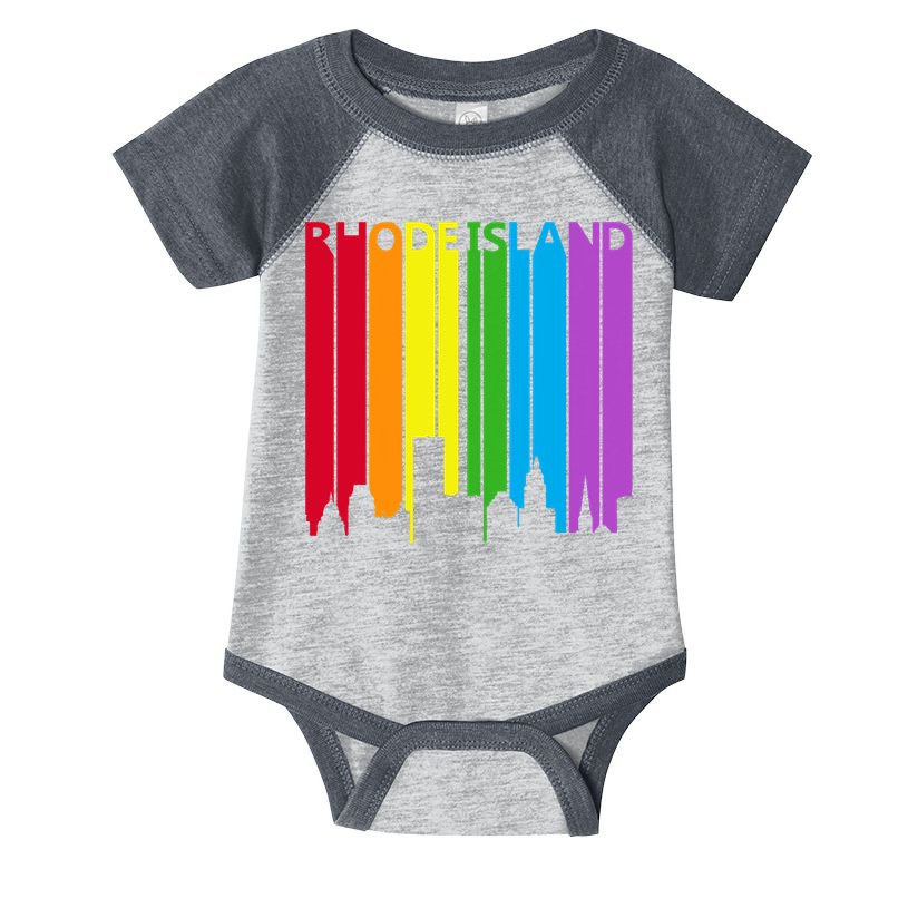 Rhode Island Skyline Lgbt Pride Infant Baby Jersey Bodysuit