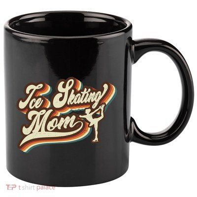 Retro Ice Skating Mom Sports Mama Mothers Day 11oz C Handle Ceramic Mug