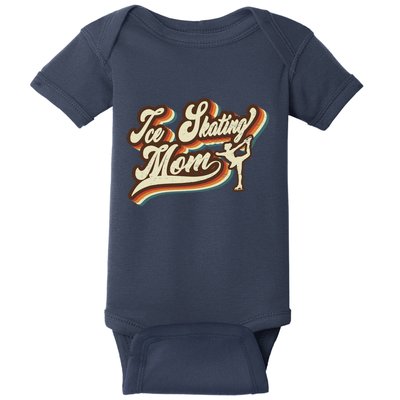 Retro Ice Skating Mom Sports Mama Mothers Day Baby Bodysuit