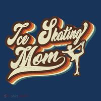 Retro Ice Skating Mom Sports Mama Mothers Day Baby Bodysuit