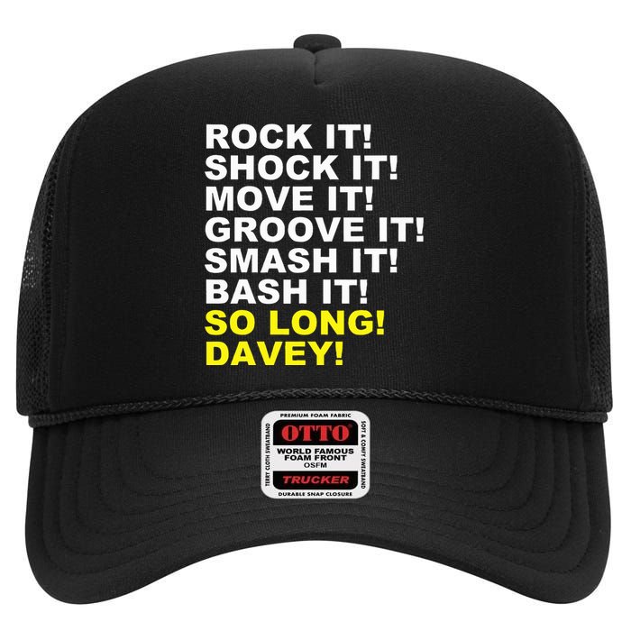 Rock It! Shock It! Almost Vintage High Crown Mesh Back Trucker Hat