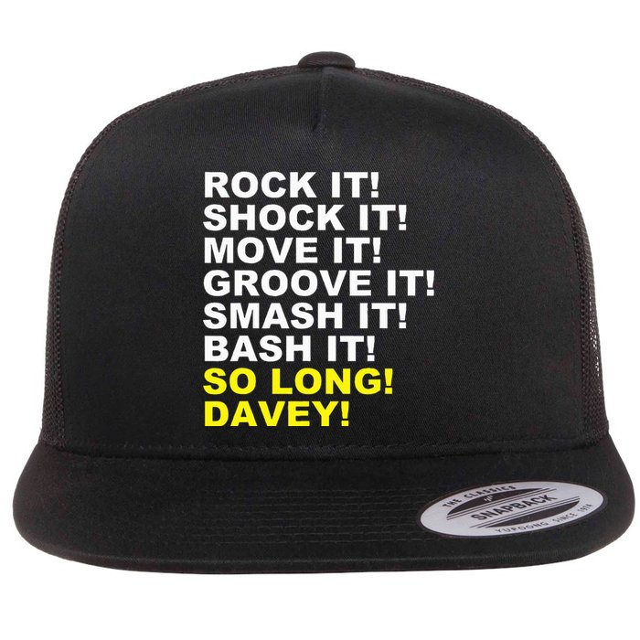 Rock It! Shock It! Almost Vintage Flat Bill Trucker Hat