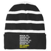 Rock It! Shock It! Almost Vintage Striped Beanie with Solid Band