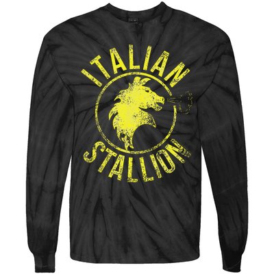 Rocky Italian Stallion Horse Tie-Dye Long Sleeve Shirt