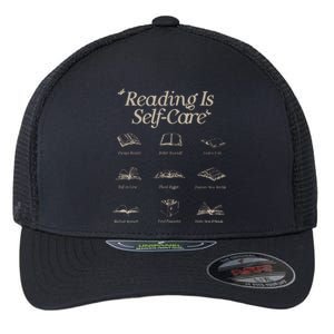 Reading Is Selfcare Book A Day Retro Read More Book Lover Flexfit Unipanel Trucker Cap