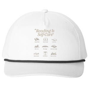 Reading Is Selfcare Book A Day Retro Read More Book Lover Snapback Five-Panel Rope Hat