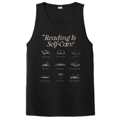 Reading Is Selfcare Book A Day Retro Read More Book Lover PosiCharge Competitor Tank