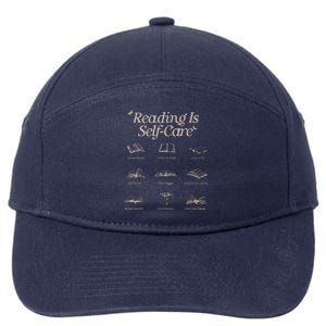 Reading Is Selfcare Book A Day Retro Read More Book Lover 7-Panel Snapback Hat