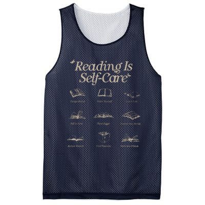 Reading Is Selfcare Book A Day Retro Read More Book Lover Mesh Reversible Basketball Jersey Tank