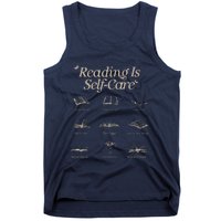 Reading Is Selfcare Book A Day Retro Read More Book Lover Tank Top