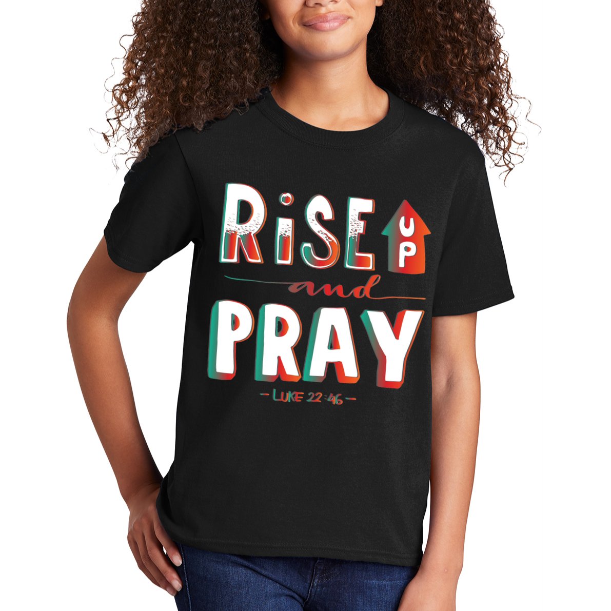 Rise And Pray Luke 22:16 Kids T-Shirt