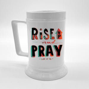 Rise And Pray Luke 22:16 Beer Stein