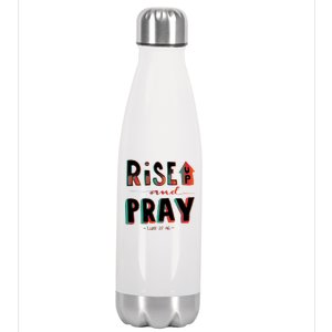 Rise And Pray Luke 22:16 Stainless Steel Insulated Water Bottle