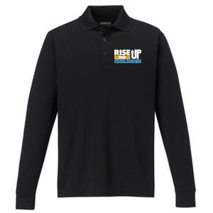 Rise Up For The Children Performance Long Sleeve Polo