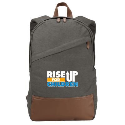 Rise Up For The Children Cotton Canvas Backpack